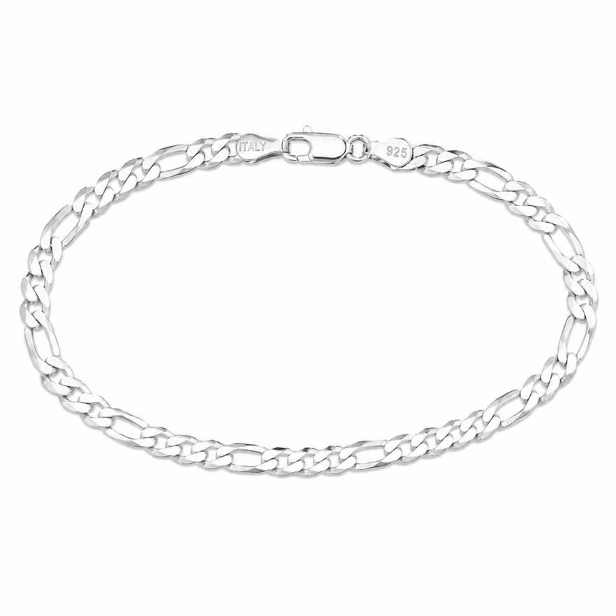 دستبند نقره نقره رزا مدل فیگارو ایتالیا Roz-301