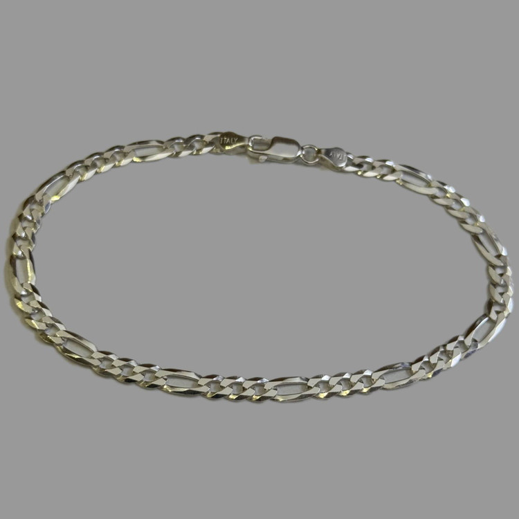دستبند نقره نقره رزا مدل فیگارو ایتالیا Roz-301